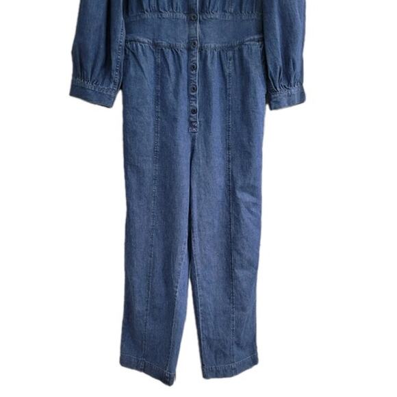 Madewell Denim‎ Straight Leg Jumpsuit Women's 12 Blue - Picture 4 of 11